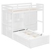 PAGED Full Size Loft Bed, Wooden Bed Frame with Wardrobes, Drawers, Lockers, Storage Stairs and Guardrail, Modern Bunk Bed for Kids, Adults - 4 of 4