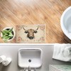 Stupell Industries Cattle With Floral Border Printed Plush Bath Mat And Bath Rug, Design By Heidi Kuntz, 18"X30" - 3 of 4