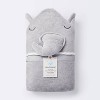 Baby Elephant Hooded Towel - Cloud Island™ Gray - image 4 of 4