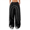 Clotth Womens Wide Leg Cargo Pants Y2k Baggy Parachute Sweatpants Casual Streetwear Loose Rave Pants High Street  Design Trousers - 2 of 4