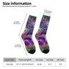Elegant Purple Teal Peacock Floral Women Printed Crew Socks Funny Funky Socks Soft Polyester Novelty Gifts for Artists Men - 2 of 4
