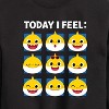 Boys' - Baby Shark - Today I Feel Grid Graphic Long Sleeve Fleece Sweatshirt - 2 of 4
