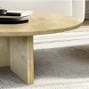 PAGED Modern Luxury Natural Marble Round Coffee Table for Living Room,Stylish Desigh Real Marble Center Table Tea Table End Table - 4 of 4