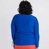 Calypsa Women's Plus Size Half-Zip Long Sleeve Rash Guard UPF 50+ Nora Swim Top - 2 of 4