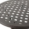 Kumasinova 19" Cast Aluminum Side Table with Woven Table Top,2-Tier Accent End Table Patio Sofa Side Table for Poolside,Porch,Weather Resistant Design - 3 of 4