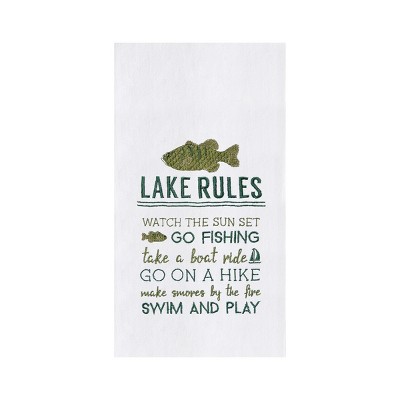 C&F Home Lake Rules Flour Sack Kitchen Towel