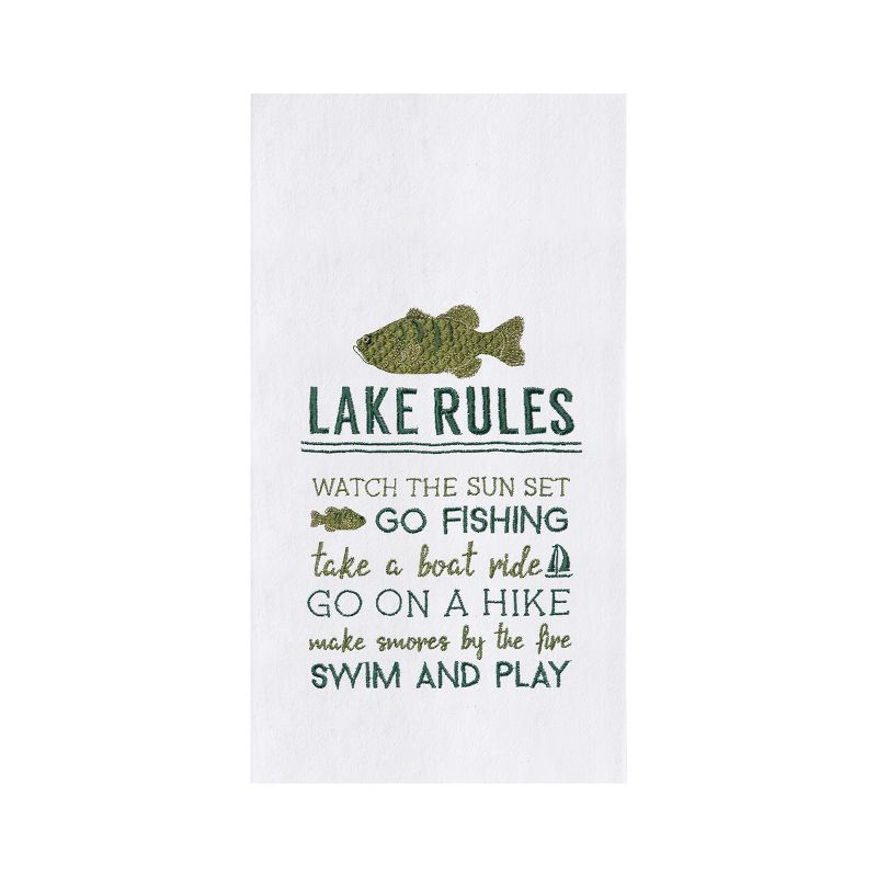 C&F Home Lake Rules Flour Sack Kitchen Towel, 1 of 3