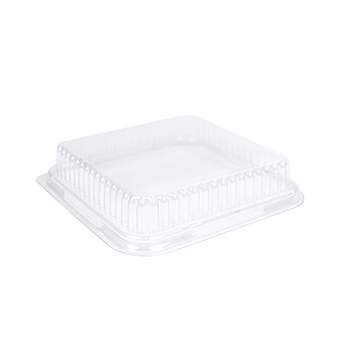 Novacart 4" x 4" Plastic Dome Cover for Baking Mold, 1/2" deep, Case of 560 - Dome Cover ONLY