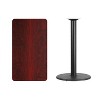 Flash Furniture 24'' x 42'' Rectangular Laminate Table Top with 24'' Round Bar Height Table Base - 2 of 2