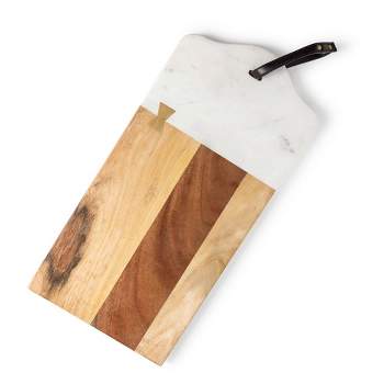 GAURI KOHLI Darvaza Marble & Wood Cutting Board