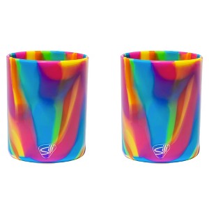 Silipint: Silicone Rocks Glasses 12oz: 2 pk - Hippie Hops - 1 of 4