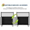 35.43" Locking Metal Cabinet with Wheels, Heavy Duty Garage Storage Cabinet with Door and Adjustable Shelves, Rolling Tool Cart Cabinets - 4 of 4