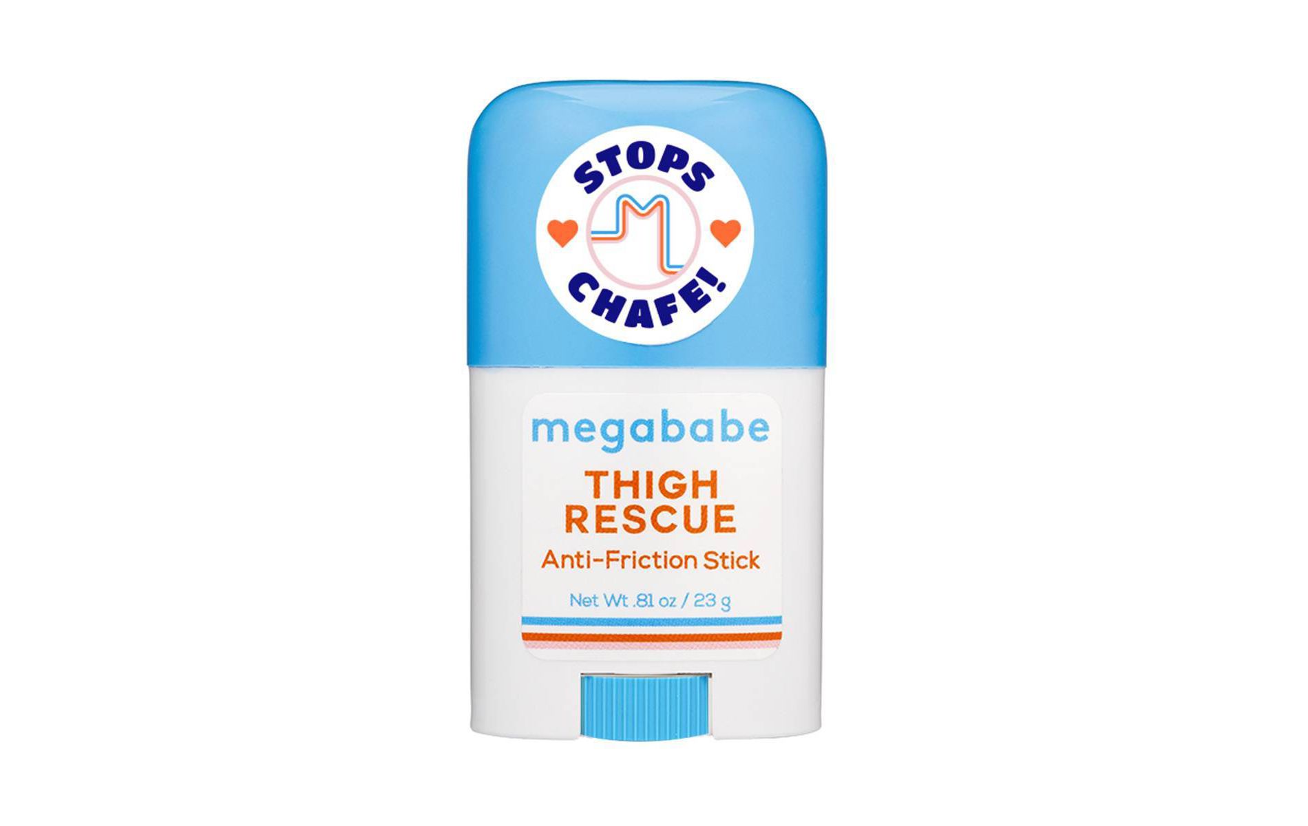 Megababe Thigh Rescue Lotion Anti-Chafe Stick - Trial Size - Pomegranate/Citrus Scent - 0.81oz