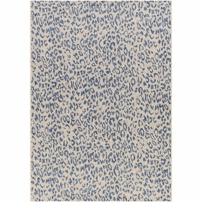 Hauteloom Skipsea Blue Leopard Performance Rug
