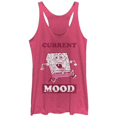 Women's Spongebob Squarepants Current Mood Racerback Tank Top : Target