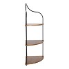 Kate and Laurel Walters Triangle Wood Accent Shelf, 17x12x35, Rustic Brown and Black - 4 of 4