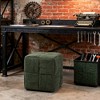 Gulches Green Square Corduroy Ottoman Foot Rest - Soft Breathable Fabric, 300LB Capacity, No Installation, Versatile for Living Room/Bedroom/Vanity - 2 of 4
