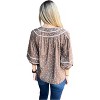 Women's Bow Print Blouse - entro - 3 of 4