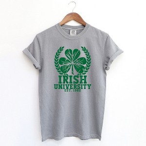 Simply Sage Market Women's Irish University Short Sleeve Garment Dyed Tee - 1 of 3