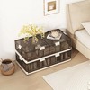 2 Pack Stackable Storage Containers Rolling Plastic Storage Bins - 2 of 4