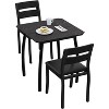 Coucheta 3-Piece Dining Table Set for Small Spaces with Upholstered Chairs, Metal Frame & Wood Tabletop, 29-inch Square - 2 of 4