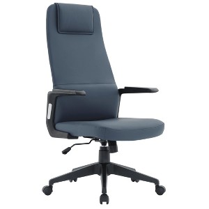 LeisureMod Nexa Ergonomic High-Back Office Chair – Adjustable Height, Swivel, Tilt & Padded Headrest - 1 of 4