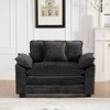 Sapphtopaz 46.4" Modern Couches for Living Room with Backrest Pillow Chenille Upholstered Single Cloud Couch Soft Sectional Couch for Bedroom - 3 of 4