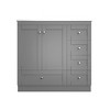 ACEPANO 36 in. W Freestanding Bathroom Vanity Cabinet with Ceramic Sink, 4 Soft-Close Drawers & 2 Soft-Close Doors-Grey - 4 of 4