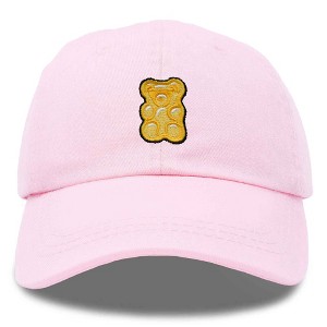 Dalix Yellow Gummy Embroidered Cotton Dad Hat Baseball Cap Adjustable Womens - 1 of 4