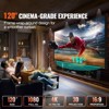VEVOR 120" 16:9 Projector Screen Fixed Frame 4K HDTV Movie Theater 3D, Black - 3 of 4