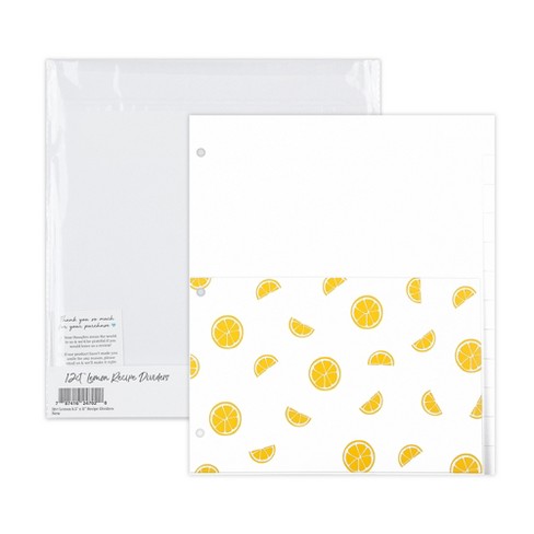 Outshine 12-Pack Recipe Binder Dividers for 3 Ring Binder