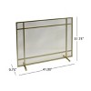 Gulches Modern Single Panel Iron Firescreen, Gold Finish - 2 of 4