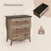 HDZNVF Dresser for Bedroom with 3 Folding Fabric Drawers and Anti-tipping Kit - 2 of 4