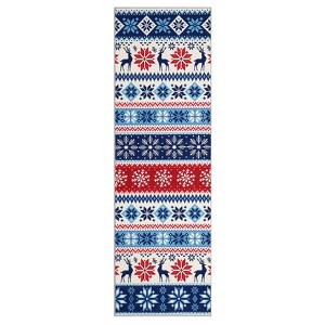 COZONY Christmas Holiday Themed Washable Non Slip Runner Rug for Hallway Kitchen Bedroom - 1 of 4
