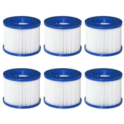 Outsunny 6-Pack Replacement Hot Tub Spa Filter Cartridges Only for Outsunny Spa Pools and Hot Tubs Non-Woven Fabric for Impurities