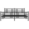 vidaXL King-Sized Metal Bed Frame with Headboard/Footboard-Black Steel, Bedroom Furniture, 76"x79.9" Sleep Support, Assembly Required - 3 of 4