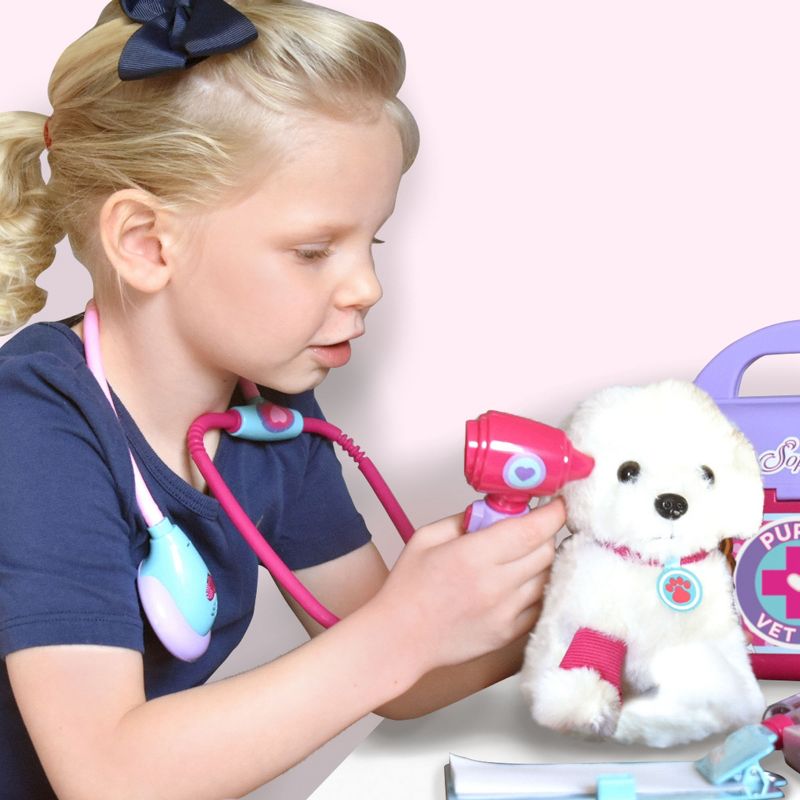 Sophia’s Puppy Dog and Pet Vet Set for 18" Dolls, Pink, 4 of 11