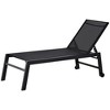Resenkos Outdoor Chaise Lounge With Wheels, Five Position Recliner For Sunbathing, Suntanning, Steel Frame, Breathable Fabric, - 2 of 4