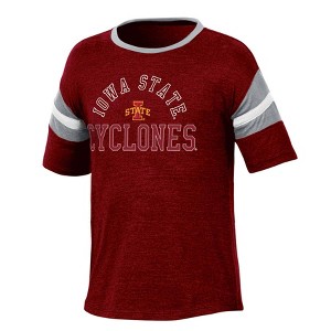 NCAA Iowa State Cyclones Girls' Short Sleeve Striped Shirt - 1 of 3