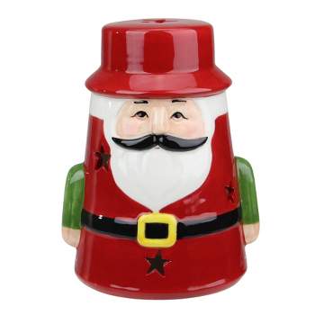 Northlight 7.25 Red Ceramic Santa Christmas Gnome Tealight Candle Holder