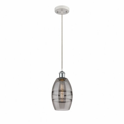 Vaz - 1 Light Cord Hung Mini Pendant In Industrial Style-8.13 Inches Tall and 5.88 Inches Wide