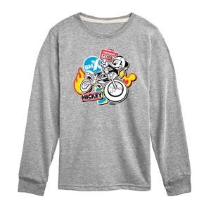 Boys' - Disney - Mickey Mouse BMX Frequent Flyer Long Sleeve Graphic T-Shirt - 1 of 4