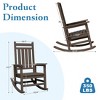Hyleory HDPE Modern Resin Outdoor Rocking Chair, Patio Adirondack Chair for All Seasons - 4 of 4