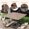 Coffee 9.5 Feet Square Patio Cantilever Umbrella with 360° Rotation - 4 of 4