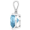 Pompeii3 9mm Blue Topaz Women's Heart Pendant in 14k Gold Necklace 6mm Tall - 3 of 4