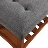 Okak Modern 2-Tier Tufted Button Ottoman Bench Shoe Bench with Open Storage Shelf,Upholstered Storage Bench for Entryway,Living Room - 4 of 4