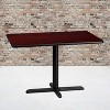 Emma and Oliver 30"x42" Rectangular Mahogany Laminate Table Top with 23.5"x29.5" Base - 2 of 4