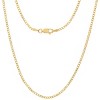 Steeltime unisex sterling silver 24" cuban link chain necklace. Color Options: Silver, Gold - image 2 of 3