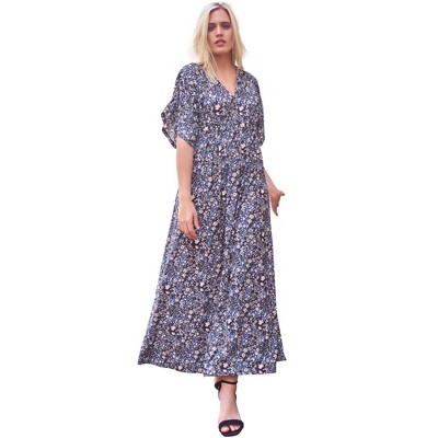 ellos Plus Size Knit Tie-Back Maxi