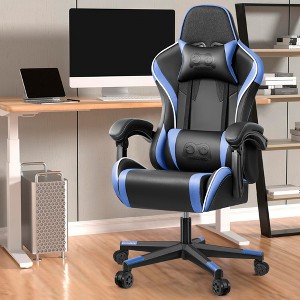 KERDOM Gaming Chair for Adults, Ergonomic Computer Gamer Chair, Black-Blue - 1 of 4